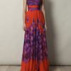 Giambattista Valli Silkchiffon Long Dress in Purple (orange) - Lyst