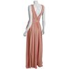 Halston Heritage Bisque Silk Chiffon Tie Waist Evening Gown in Pink - Lyst