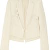Joseph Denham Cropped SilkCrepe Blazer in Beige - Lyst