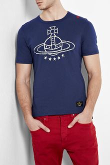 Vivienne Westwood Anglomania Indigo Cotton Giant Orb T-shirt - Lyst