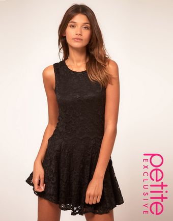ASOS Collection Asos Petite Exclusive Lace Skater Dress - Lyst