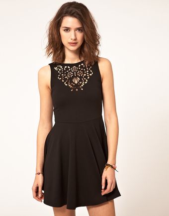 ASOS Collection Asos Skater Dress with Laser Cut - Lyst