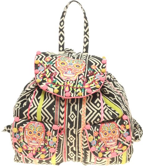 Asos Collection Asos Oversized Tex Mex Skull Backpack in Multicolor (multi) - Lyst