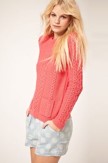 ASOS Collection Asos Aran Jumper with Pockets - Lyst