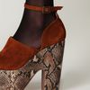Free People Studio Ltd Platform in Brown (tan suede / beige snake bottom) - Lyst