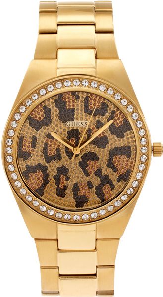 Guess Analog Ladies Catwalk Round Animal Print Watch - Lyst
