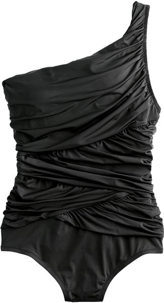 J.crew Jersey Lomellina® Oneshoulder Tank in Black - Lyst