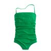 J.crew Ruched Bandeau Tank in Green (festival green) - Lyst