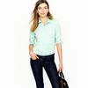 J.crew Threequarter Sleeve Stretch Perfect Shirt in Blue (misty aqua) - Lyst