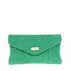 River Island Suede Envelope Clutch Bag in Green - Lyst