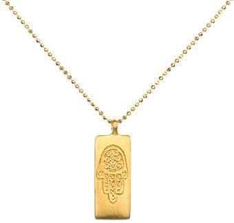 Satya Jewelry Gold Hamsa Pendant Necklace - Lyst