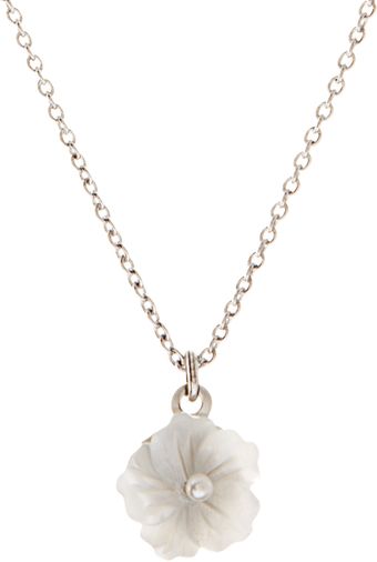 Swarovski Orelia Mop Flower Short Pendant Necklace - Lyst