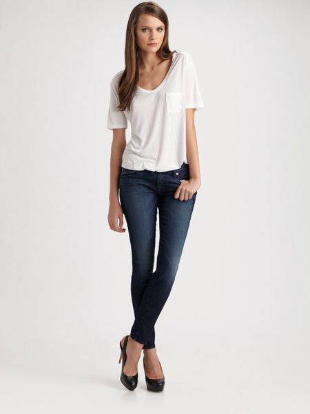 7 For All Mankind The Skinny Jeans in Blue - Lyst