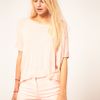 Asos Collection Asos Tshirt in Slouch Loose Knit in Beige (nude) - Lyst