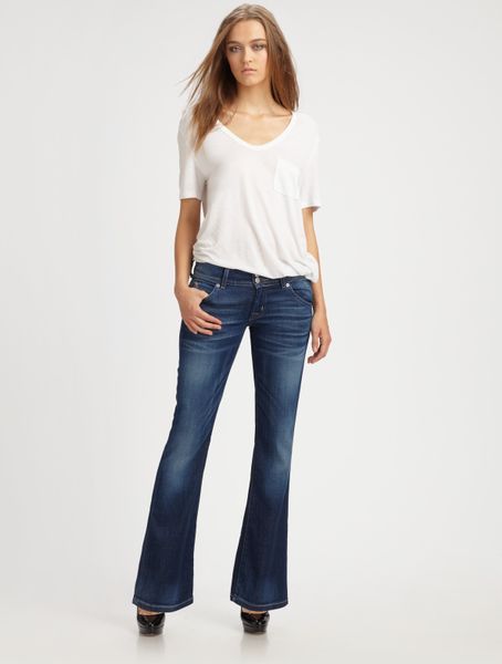 Hudson Petite Signature Bootcut Jeans in Blue (black) - Lyst