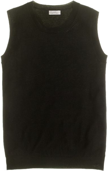 J.crew Featherweight Cashmere Shell in Black - Lyst
