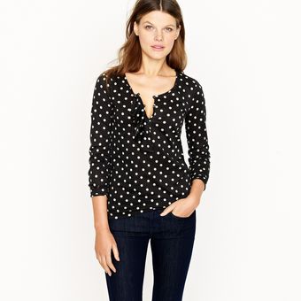 J.Crew Ruffle Henley - Lyst