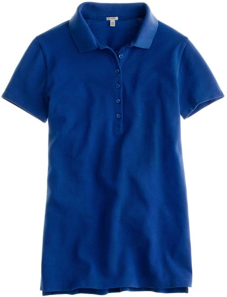 J.crew Piqué Polo in Blue (casablanca blue) - Lyst