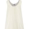 Jenny Packham Swarovski Crystalembellished Silkchiffon Chemise in White (ivory) - Lyst
