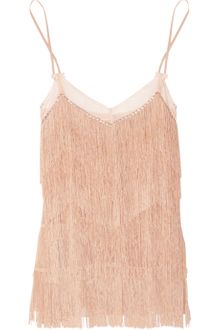 Jenny Packham Swarovski Crystal-embellished Fringed Silk Chemise - Lyst