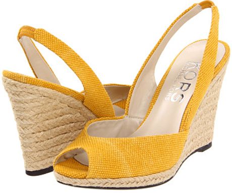 Kors By Michael Kors Vivian Wedge Shoes in Yellow (marigold) - Lyst
