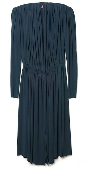 Lanvin Deep-v Drape Dress - Lyst