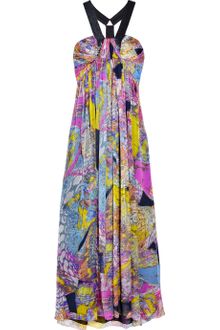 Matthew Williamson Printed silk-chiffon gown - Lyst