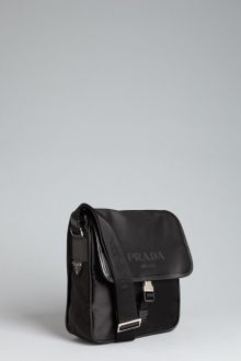 Prada Black Nylon Small Messenger Bag - Lyst