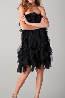 Reem Acra Ruffled Cocktail Dress - Lyst