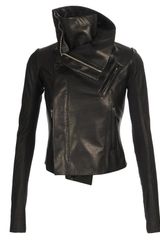Rick Owens Combination Leather Biker Jacket