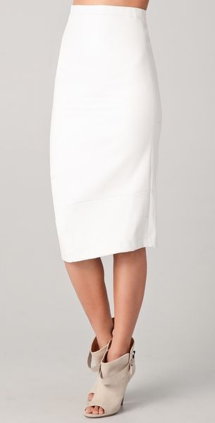 Zero + Maria Cornejo Isis Leather Skirt - Lyst