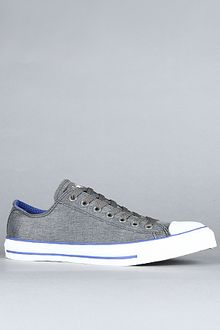 Converse The Chuck Taylor All Star Heathered Nylon Ox Sneaker in Charcoal, Dazzling Blue, & White - Lyst