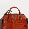 Michael Kors Satchel Embossed Croc in Red (tangerine) - Lyst