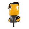Bottega Veneta Leather Sandal Heels in Yellow - Lyst