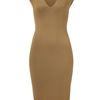 Ralph Lauren Collection Copper Deep Vneck Dress in Gold (copper) - Lyst