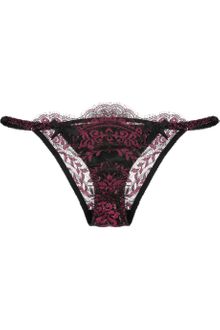 Agent Provocateur Dahlia Satin and Metallic Lace Briefs - Lyst