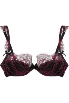 Agent Provocateur Dahlia Underwired Satin And Metallic Lace Bra - Lyst