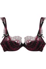 Agent Provocateur Dahlia Underwired Satin And Metallic Lace Bra