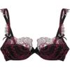 Agent Provocateur Dahlia Underwired Satin And Metallic Lace Bra in Red - Lyst