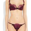 Agent Provocateur Dahlia Underwired Satin And Metallic Lace Bra in Red - Lyst