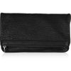 Alexander Wang Dumbo Foldover Leather Clutch in Black
