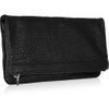 Alexander Wang Dumbo Foldover Leather Clutch in Black