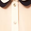 Asos Collection Asos Blouse with Double Collar in Beige (cream) - Lyst