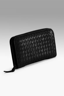Bottega Veneta Woven Zip-around Wallet - Lyst