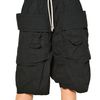 Rick Owens Cargo Stretch Cotton Poplin Shorts in Black - Lyst