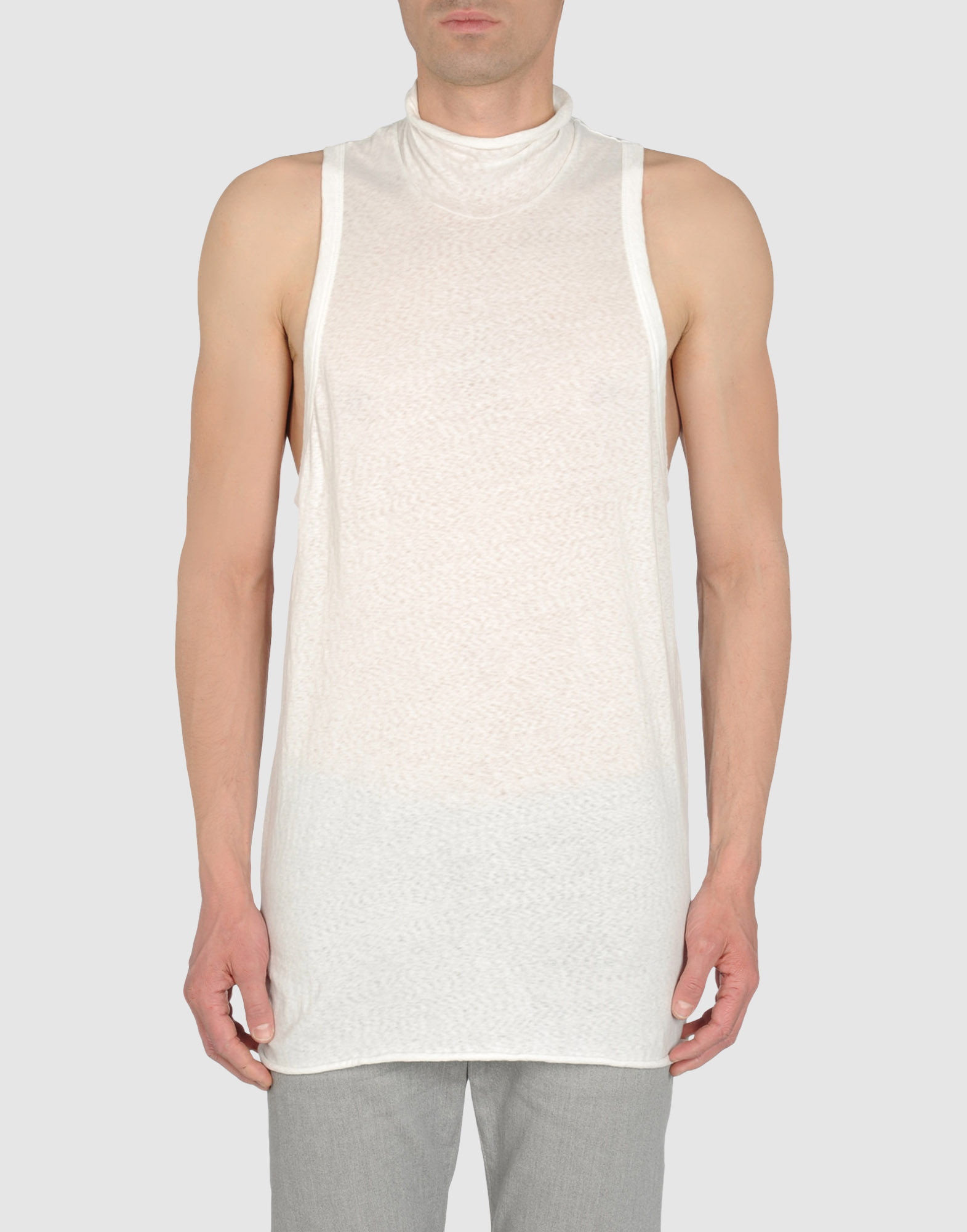 Rick Owens Sleeveless T-shirts in White for Men | Lyst