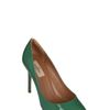 Valentino 100mm Patent Pointy Pumps in Green (emerald) - Lyst