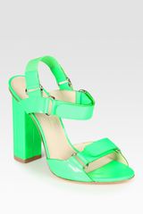 Christopher Kane Patent Leather Slingback Sandals