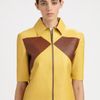 Derek Lam Colorblock Leather Jacket in Yellow - Lyst