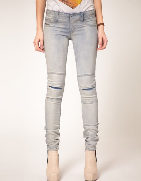 Diesel Cinty Jegg Biker Jean in Blue (denim) - Lyst